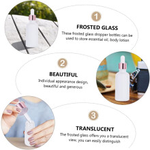 Garrafas de gota de olho de vidro esmalte mate 12pcs 50ml recarregáveis frascos vazios de viagem de subembalagem