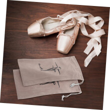 2 stuks opbergtassen voor dansschoenen voor dames en meisjes, ballet- en latin schoenen, met trekkoord en mesh zakje voor gymoefeningen