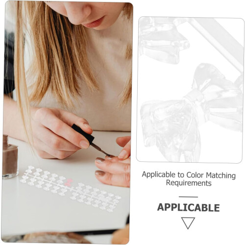 120pcs Nail Practice Board Display Board Bow Pattern Nail Art Plate for Manicure Training Art Supply