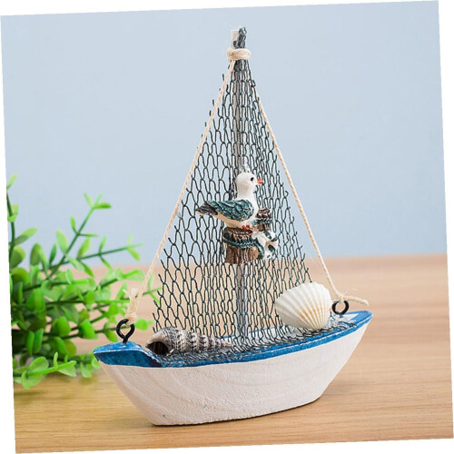 Segelbootmodell im mediterranen Stil, 14 cm, 2-teiliges Set 2