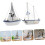 Segelbootmodell im mediterranen Stil, 14 cm, 2-teiliges Set 4