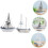 Segelbootmodell im mediterranen Stil, 14 cm, 2-teiliges Set 8