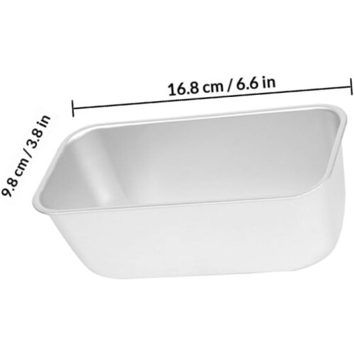 2 st djup bakplåt rektangulär rostat brödform nonstick-beläggningsform Zine legering 1