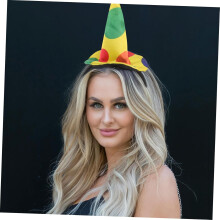 2pcs Clown Headband Set with Top Hat and Pointed Hat, Circus Costume Accessories