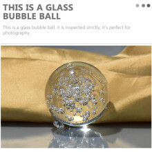 2 stuks glazen bubbelballen, glazen bolaccessoires voor woonkamerdecoratie, ronde klassieke bubbelballen.