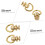 2pcs Rotating Brass Bag Buckles and Suitcase Clasps Replacement Accessories 3