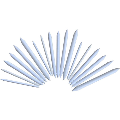 Blending Stumps and Tortillions Set for Sketching and Drawing, White Paper Smudging Tools 2