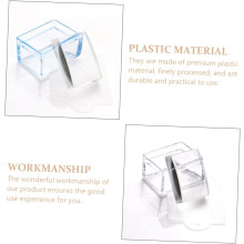 2pcs Nail Art Stamping Supply Manicure Tool Square Plastic Stamper Set Blue for Women Nail Beauty Designs