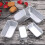 2pcs Pan de cozimento profundo retangular molde torrada antiaderente molde Zine liga 8
