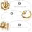 2pcs Rotating Brass Bag Buckles and Suitcase Clasps Replacement Accessories 8