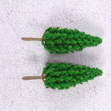 Set di 12 modellini di pini per costruzioni e paesaggi.