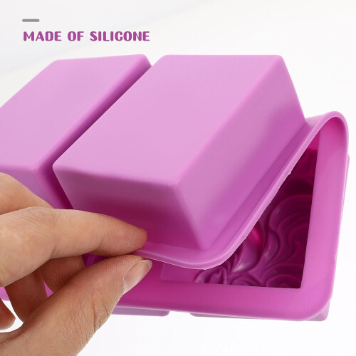 2PCS Sea Wave Silicone Soap Mold Set for Handmade Aromatherapy Candle Making 1