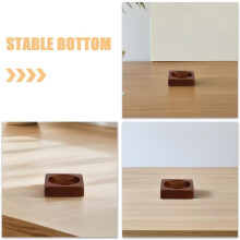 2 saliere e pepiere in legno con base color caffè, materiale in legno resistente all'usura