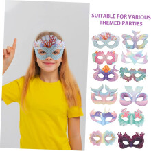 12 ks chlapčenských dievčenských karnevalových polovičných tvárí na párty, Halloween, chlapcov a maľovanie na tvár, Cosplay