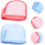 2pcs Face Makeup Cleaning Mitts with Microfiber Soft Gloves, Blue and Pink 3