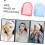 2pcs Face Makeup Cleaning Mitts with Microfiber Soft Gloves, Blue and Pink 4