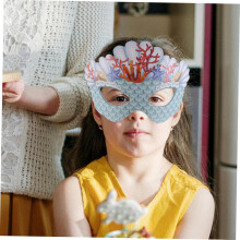 12 st. pojke-flickans halva ansikten karneval för fest halloween pojkar och ansiktsmålning cosplay