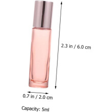 10 ks 5ml roll-on fľaštičiek na esenciálne oleje, cestovné prázdne nádobky na parfumy s ružovo-zlatými guľôčkami a uzávermi