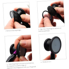 2 Sets Stethoscope Earplugs Replacement Kit with Soft Pvc Ear Tips Compatible with Metal Parts