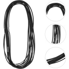 10 stuks zwarte elastische notitieboekbandjes met L-vormige connector, rekbare wikkelband