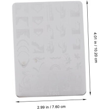 stuks nagelkunstprinttools, stempelplaatjes voor nagelsalons, stencils, kunststempelsjablonen voor vrouwen