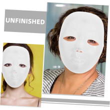 2pcs branco em branco DIY Máscaras pintáveis para homens Máscara de partido Props Masquerade Cosplay Unpainted Full Face