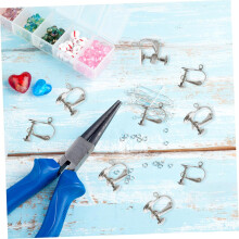 10pcs Brincos Convertidores Cobre DIY Acessórios de jóias de ouvidos Clips de superfície lisa confortáveis não perfurados