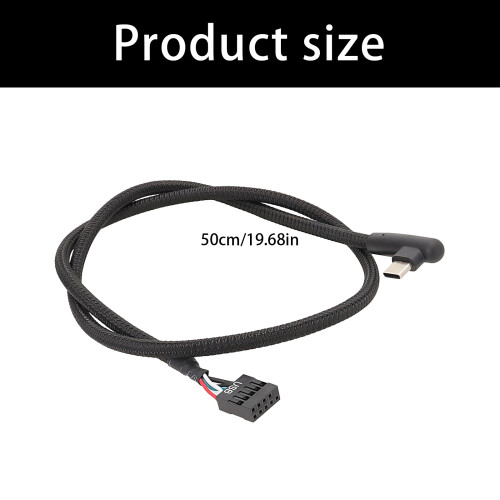 Câble de Modification USB 9 broches femelle vers Type C mâle, 2