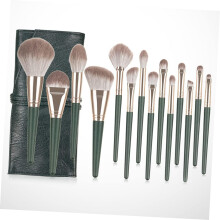 Kit de maquillage professionnel 14 pièces, pinceaux à manche en bois