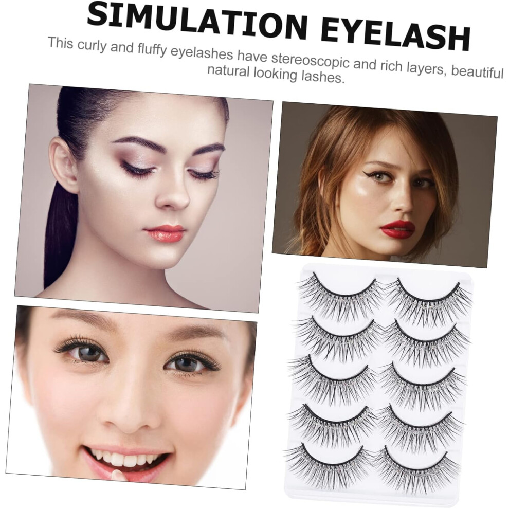 Hkhbjs 10Pairs Natural False Lash Fake Lash Thick Volume Dense Eyelash