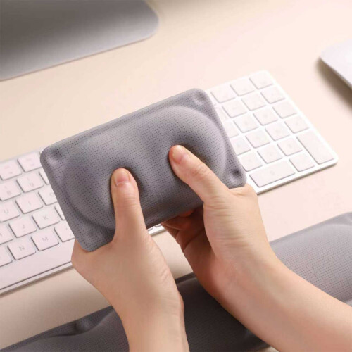 Repose-poignet ergonomique en Silicone de forme-Blanc S