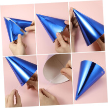 15 gorros cónicos coloridos para fiestas de cumpleaños, gorros decorativos brillantes para celebraciones.