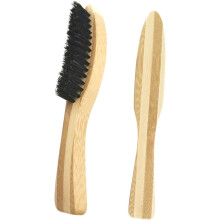2pcs portátil escova de barba de madeira sólida escova de bigode Acessório de cuidados de barba para casa Barbeiro