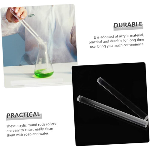 12pcs Acrylic Rod Dowel Rod Solid Round Stick for DIY Crafts Model Making 2