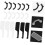 50pcs Hard Hat Light Clips Plastic Headlamp Mounts Non-Slip Flashlight Clips 7