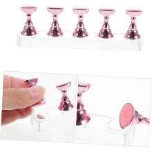 2 Sets Nail Pad Acrylic Nail Practice Rack for Manicure Training Display Stand Supplies