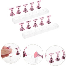 sets acryl oefenpads voor manicuretraining, displaystandaard en benodigdheden.