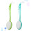 2pcs Long Handle Bath Brush Set com cerdas macias para esfoliar e chuveiro, azul verde 3