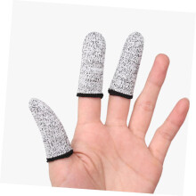 Cut Resistant Finger Protectors 10 Pairs Anti-cut Finger Sleeves for Carving and Crafting