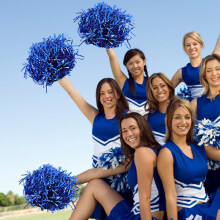 12 Stück Cheerleading-Pompons, blau-metallic, Folie, leicht, tragbar, Cheerleading-Zubehör
