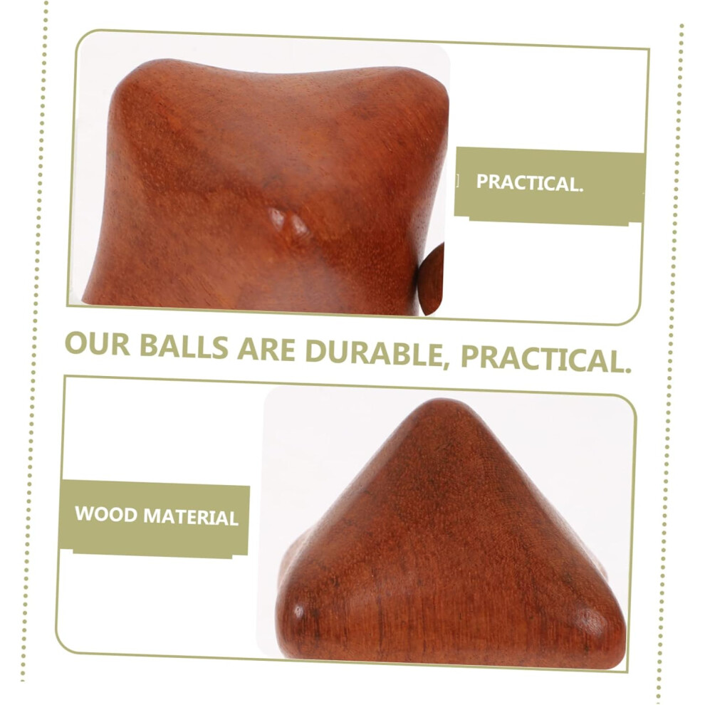 Hkhbjs 2Pcs Wooden Hand Massage Balls For Exercise Deep Tissue Manual Massage Hexagona
