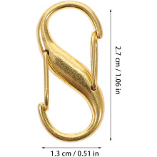 Clips de cadeia de saco em forma de S 15pcs Fivelas de ajuste de metal Conectores de correia de bolsa portátil DIY