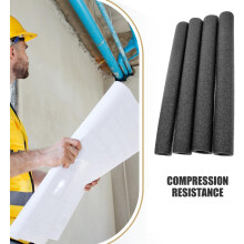 12pcs Pipe Cover Insulation Tube Foam Tube Compression Resistance Heat Preservation Black Pe Foam
