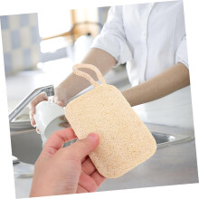 2-teiliges Set aus natürlichen Luffa-Spülschwämmen, zweilagige Reinigungsbürsten für die Küche, Luffa-Pads