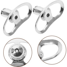 10pcs Silver Metal Earring Lifters Backs for Heavy Earrings with Copper-plated Silicone Support