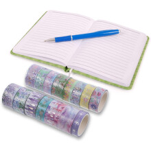 15 rotoli di nastro adesivo decorativo floreale Kawaii Washi per scrapbooking