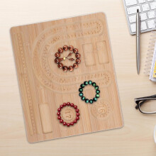 Tablero de madera para abalorios, bandeja medidora para pulseras para la fabricación de joyas