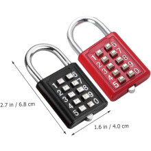 2 Stück Knopf-Vorhängeschlösser mit Zahlencode, Metall-Codeschloss für Spinde im Fitnessstudio, Reisekoffer, Gepäck und Outdoor-Aktivitäten