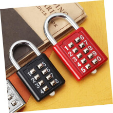 2pcs Button Padlock Digit Combination Locks Metal Code Lock for Gym Locker Travel Suitcase Luggage Outdoor Use