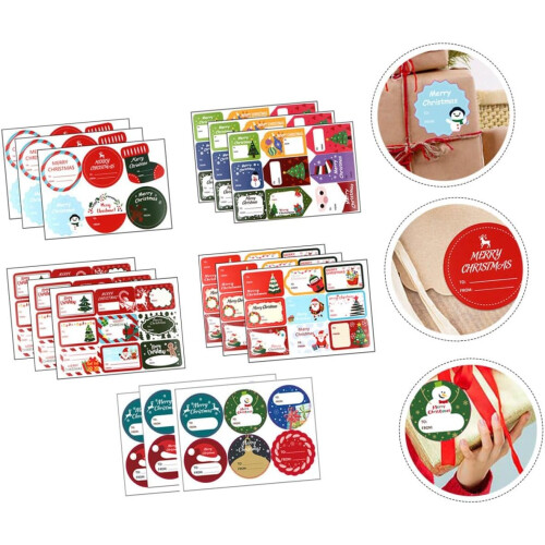 15 Blatt selbstklebende Weihnachtsaufkleber 2